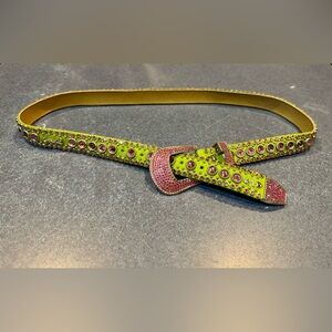 Kippy’s Green and Pink Swarovski Embellished Belt